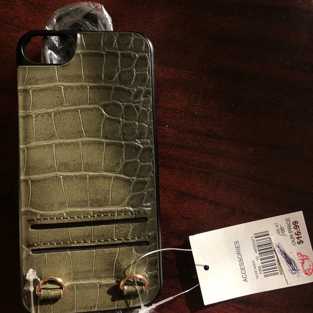 I Phone Case with Lanyard and card slots